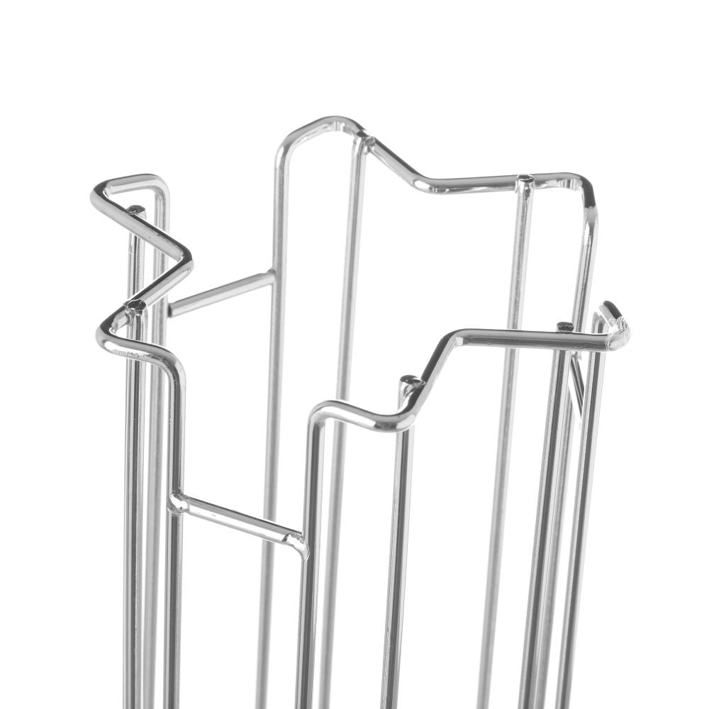 Soporte plateado de cápsulas de metal cromado 18 cápsulas grandes