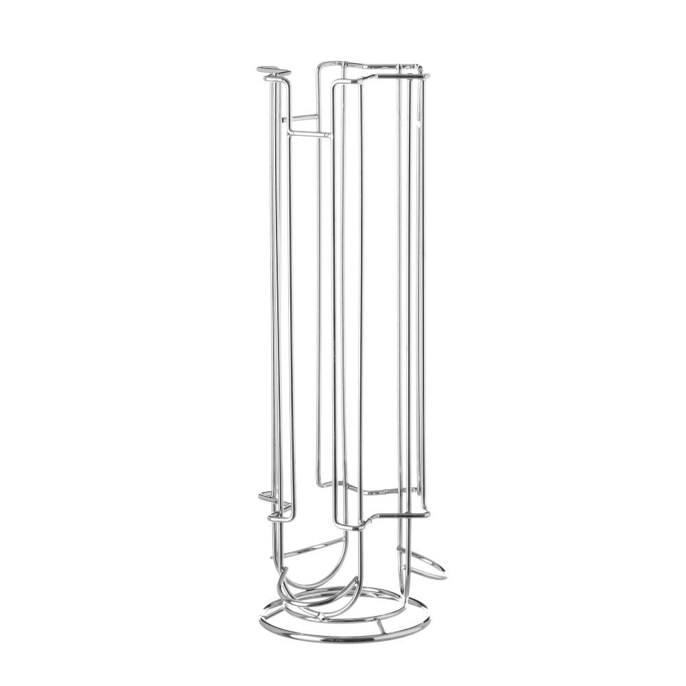 Soporte plateado de cápsulas de metal cromado 18 cápsulas grandes