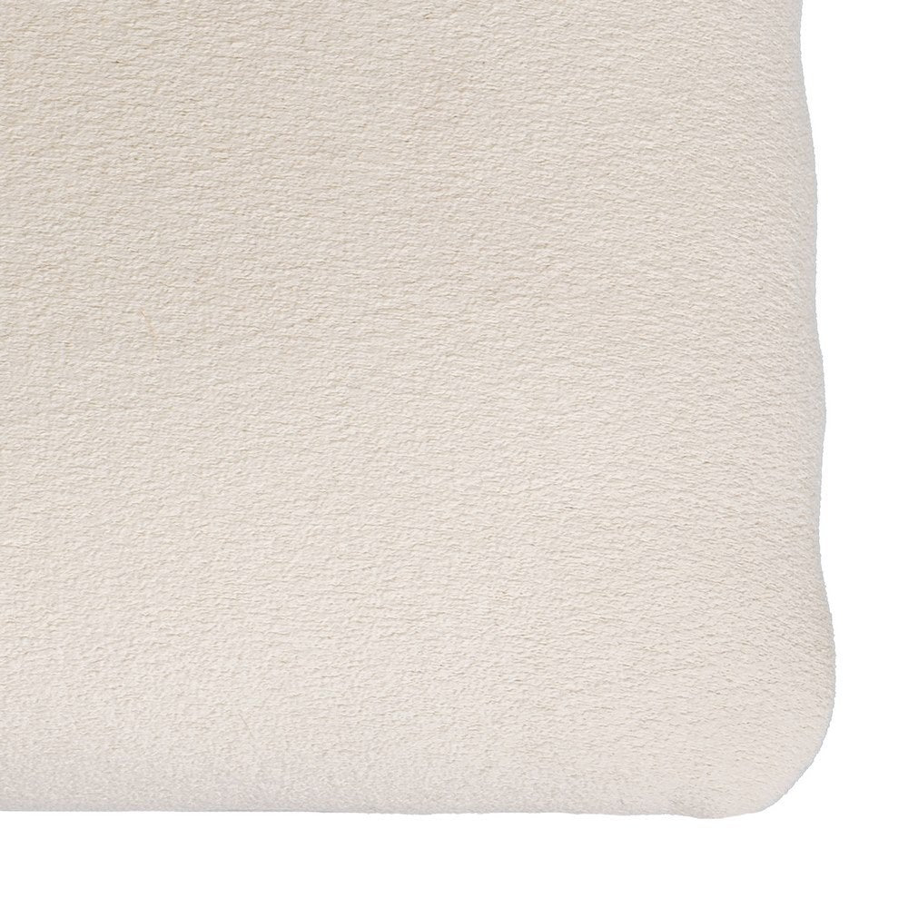 Banqueta de tocador de madera de paulonia blanca de 39x30x50 cm
