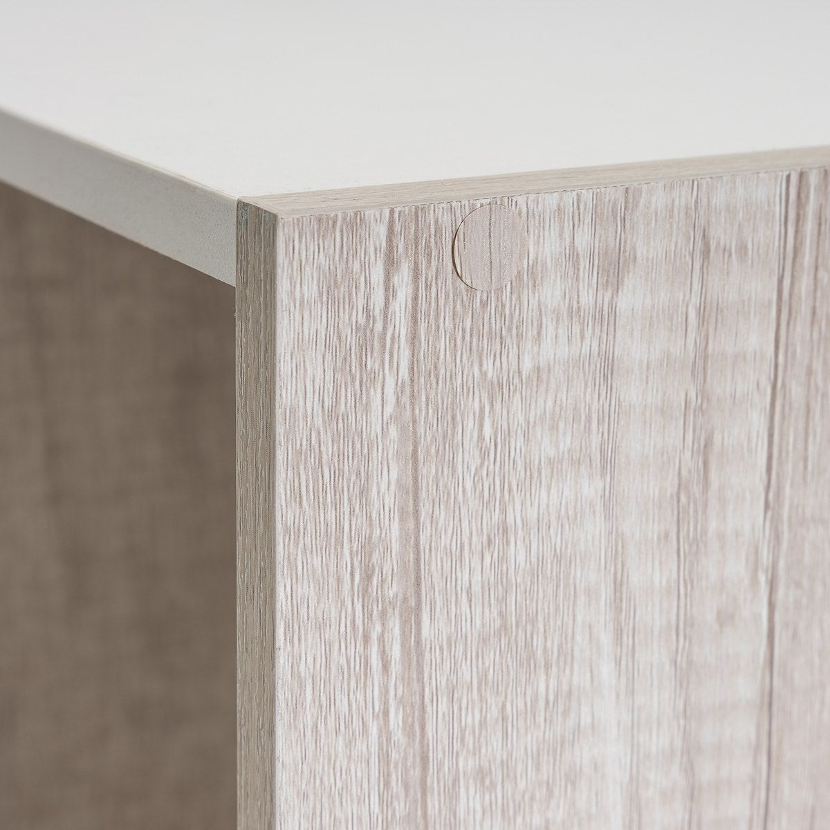 Estantería Cubo de 4 huecos color blanco y madera de 60x60 cm