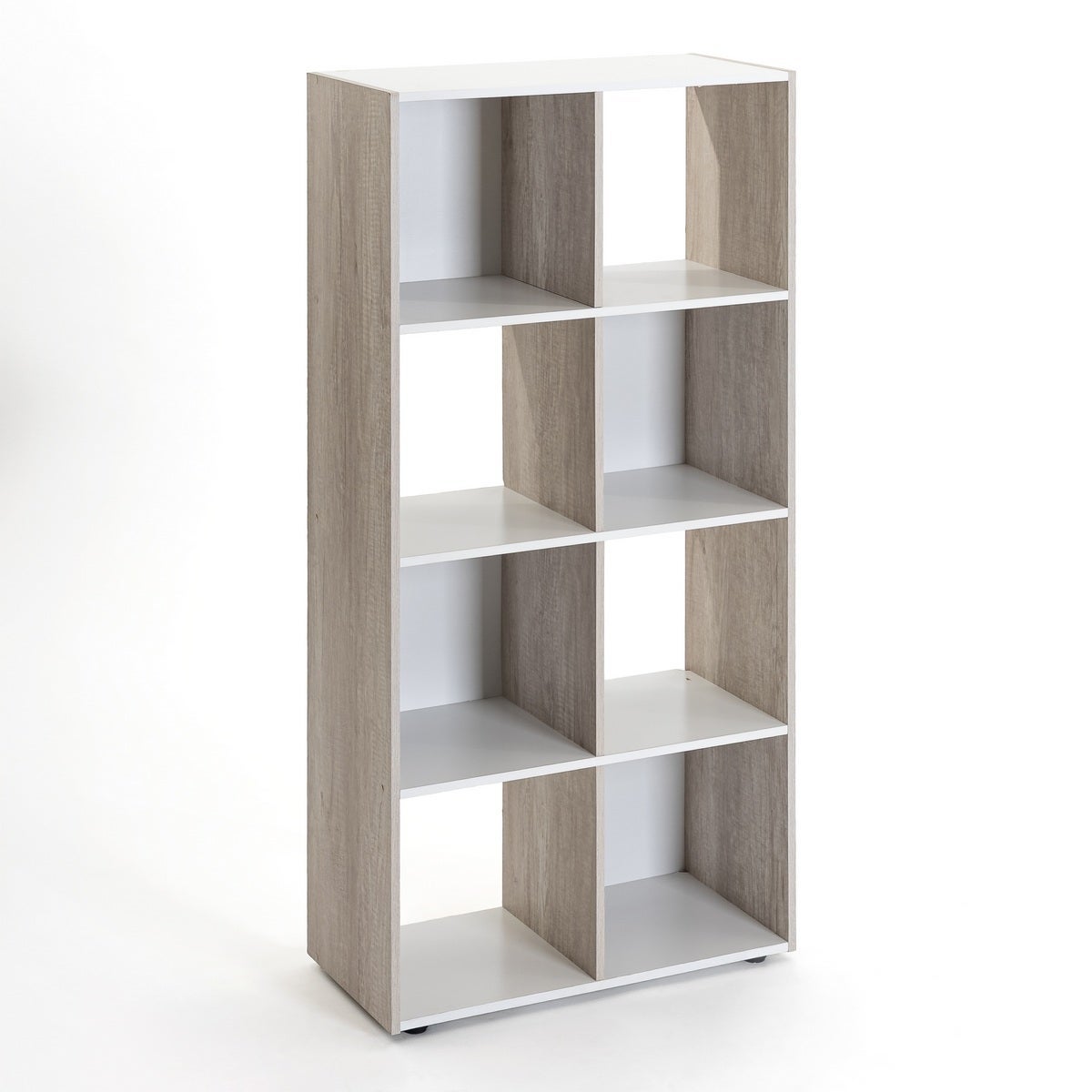 Estantería cubo de madera MDF blanca de 60x29x120 cm