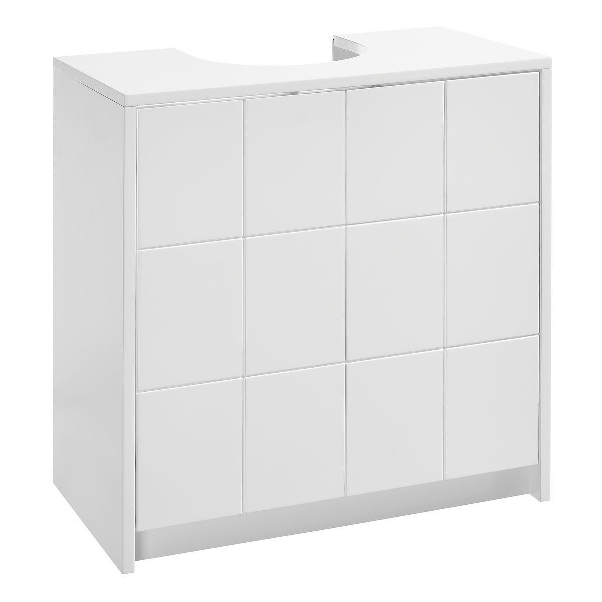 Mueble bajo lavabo pie de tablero laminado blanco de 56x30x60 cm