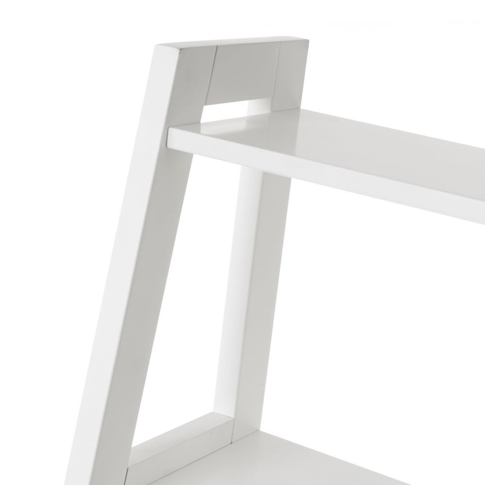 Estantería escalera con 4 estantes blanca de 43x90 cm