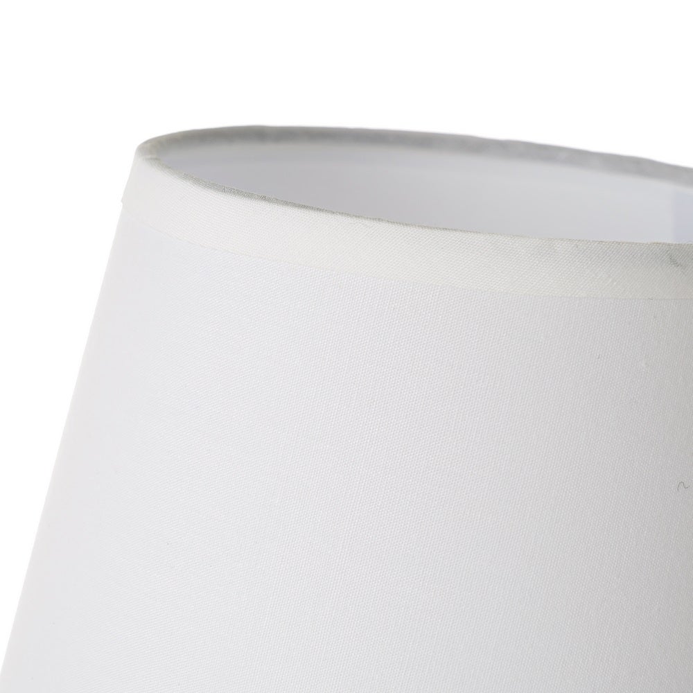 Lámpara de mesa con tulipa de cerámica blanca, de í¸ 17x27 cm