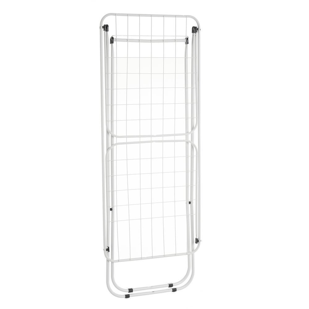 Tendedero plegable con alas blanco de metal de 182x95x47 cm