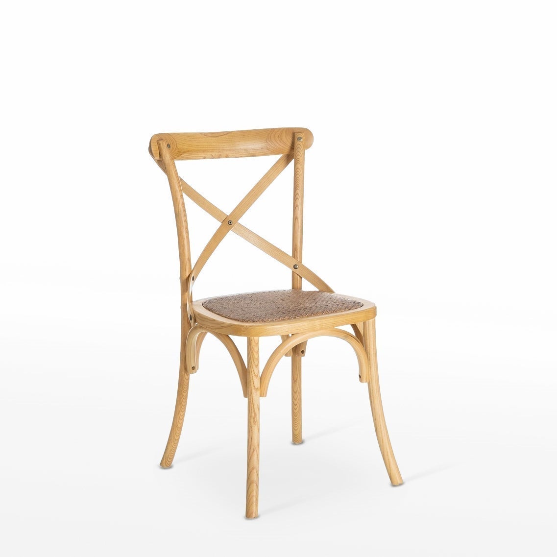 Pack de 2 sillas aspas natural de madera de olmo