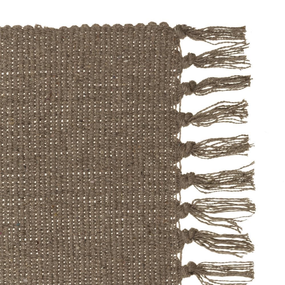 Set de 3 alfombras rectangulares beige gris y marrón de algodón de 50x80cm