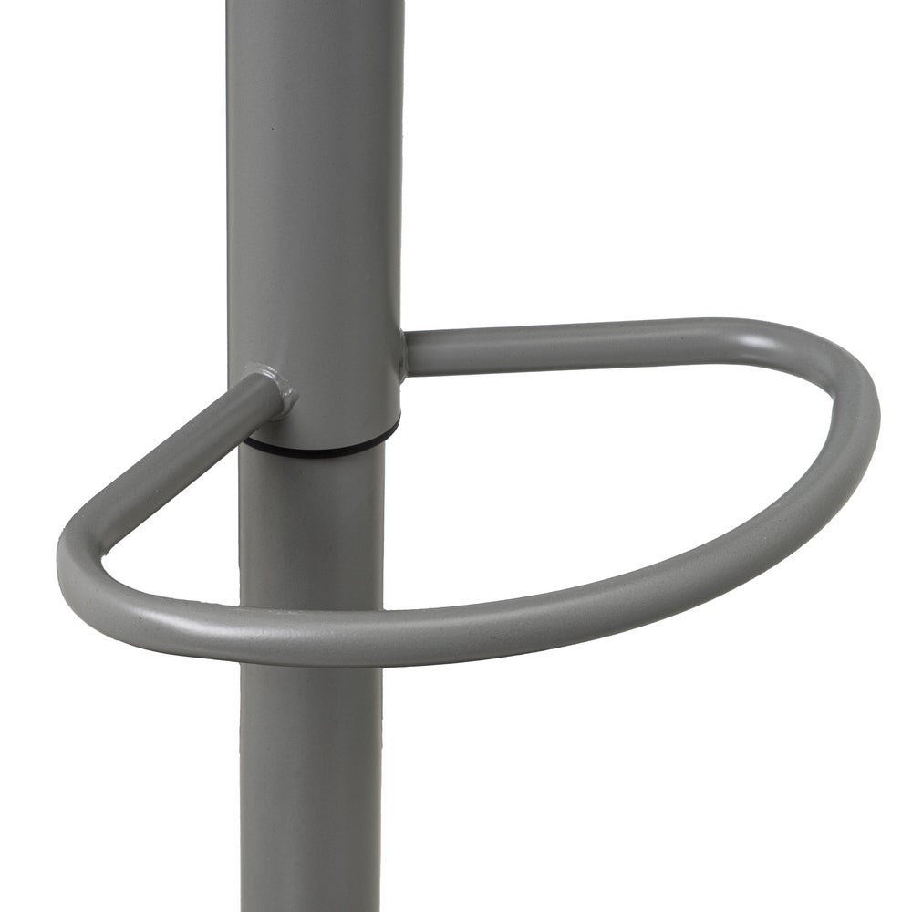 Set de 2 taburetes giratorios grises 104 cm
