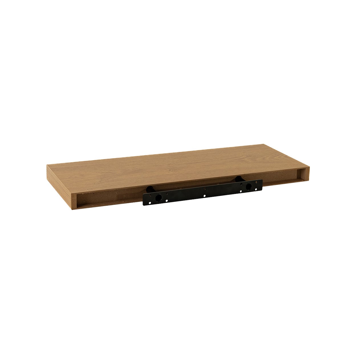 Set de 2 estantes flotantes de pared de MDF color roble de 60 cm