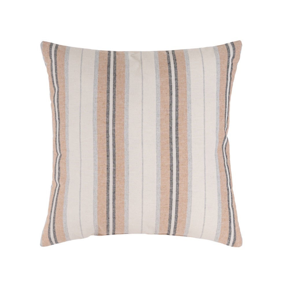 Set 6 cojines decorativos de 45x45 cm marrón y gris con relleno