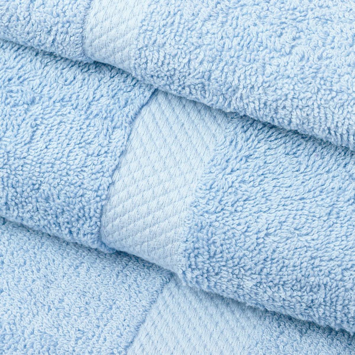 Juego de 8 toallas de baño color azul de 140x70 cm de 550gr/m²
