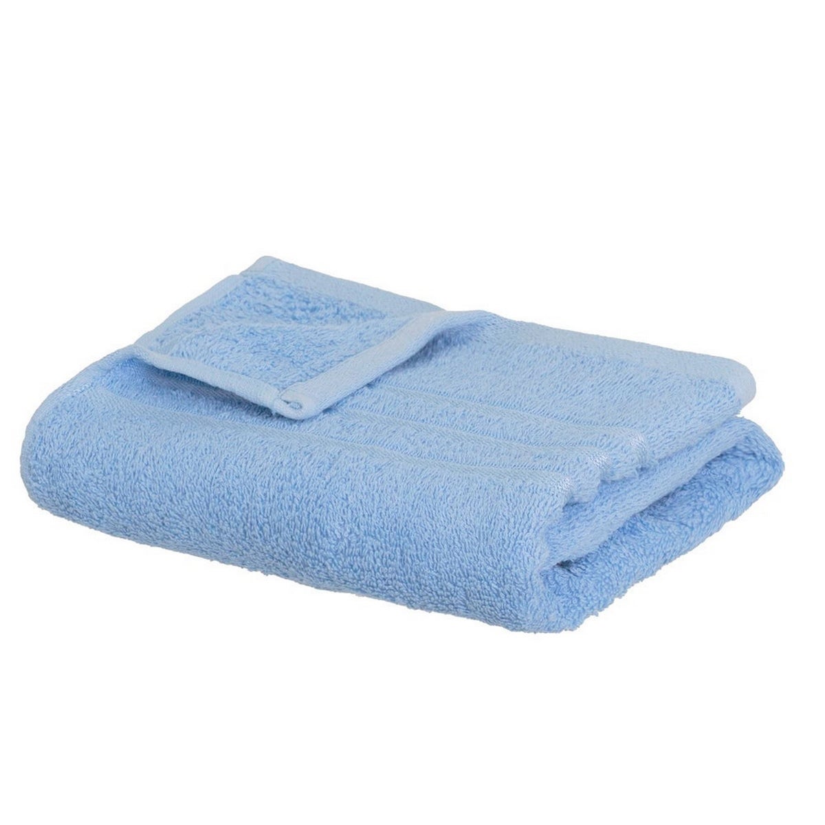 Juego de 12 toallas de lavabo color azul de 100x50 cm de 450gr/m²