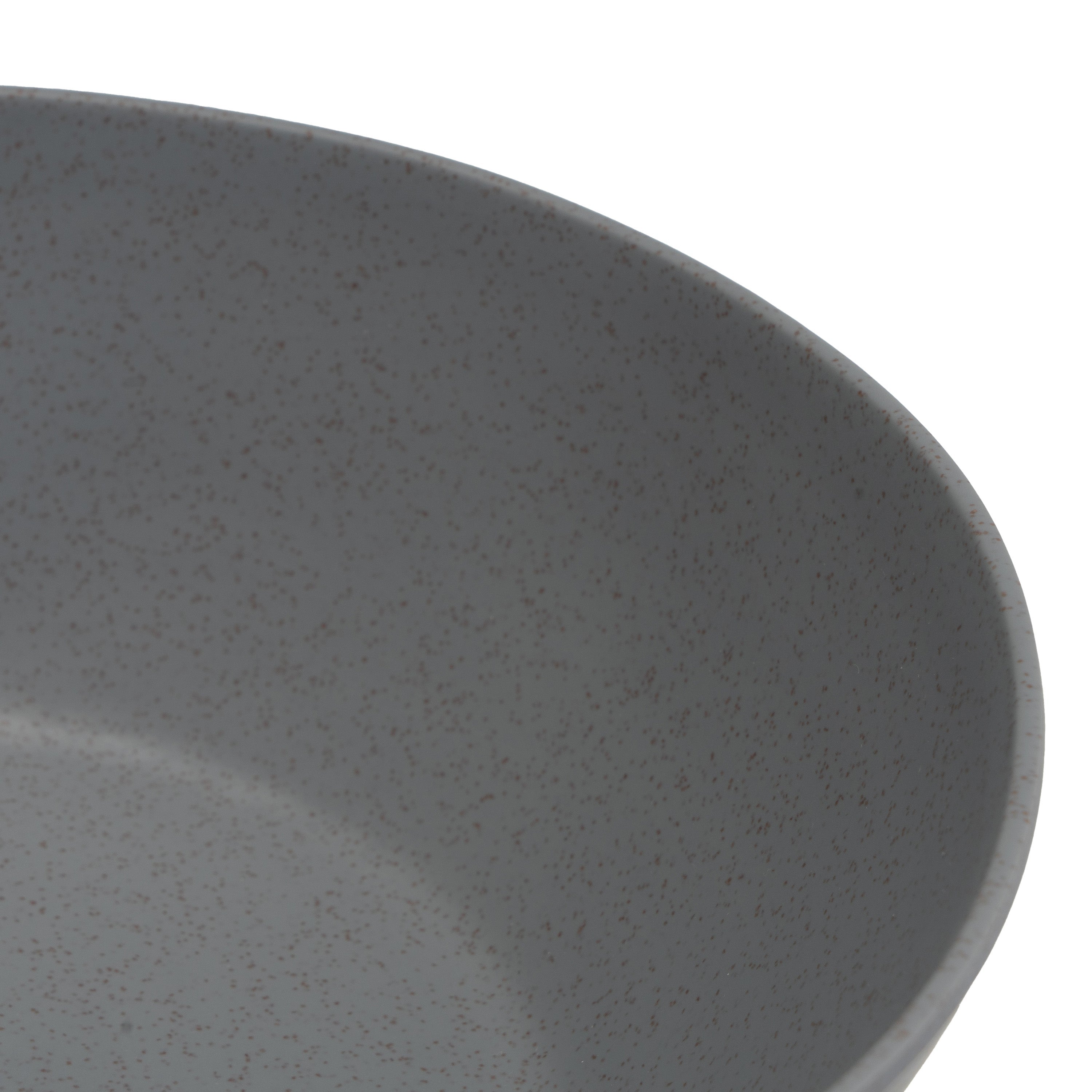 Juego de 3 ensaladeras de melamina gris de 23 cm