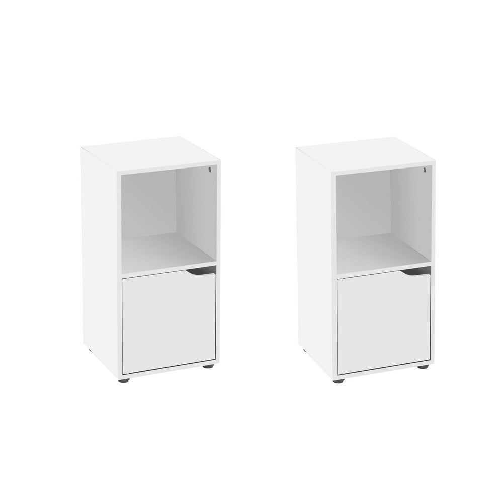 Set de 2 mesa auxiliares blancas