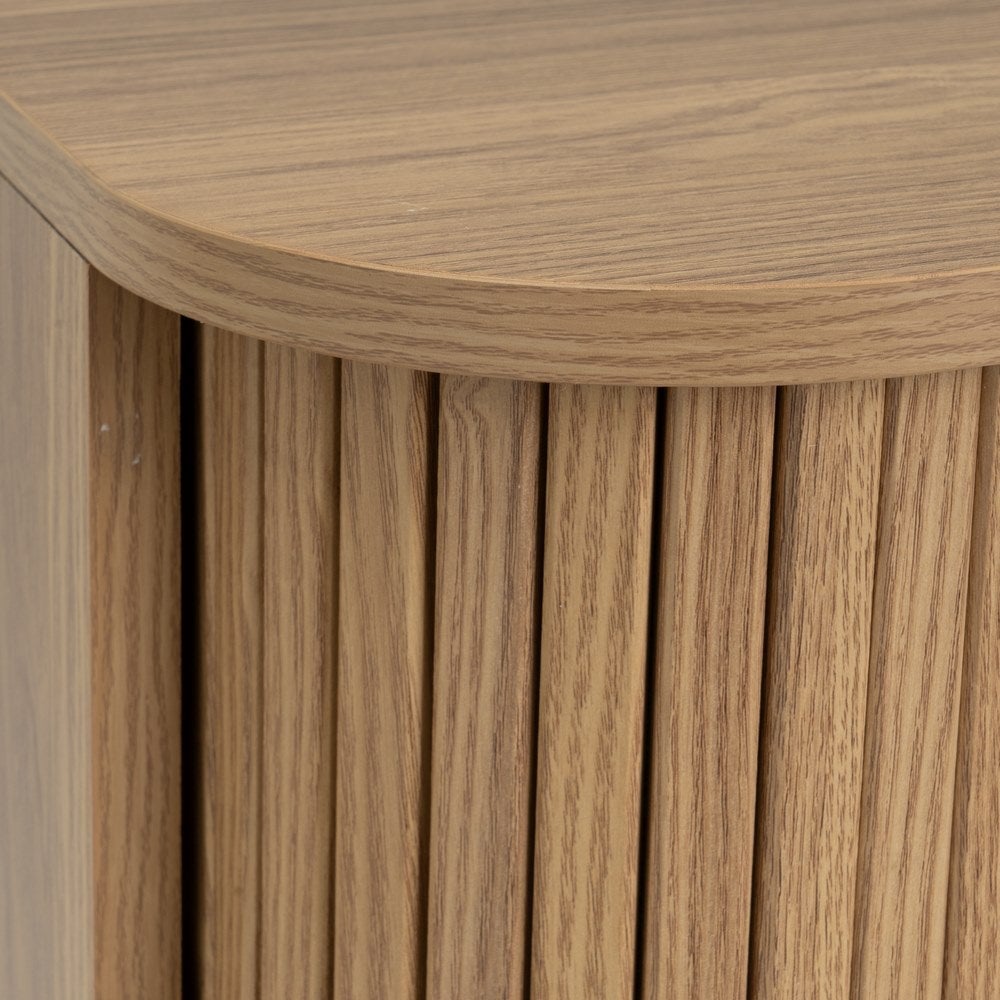 Set de 2 mesitas Elia de MDF color roble 2 puertas 40x40x53 cm