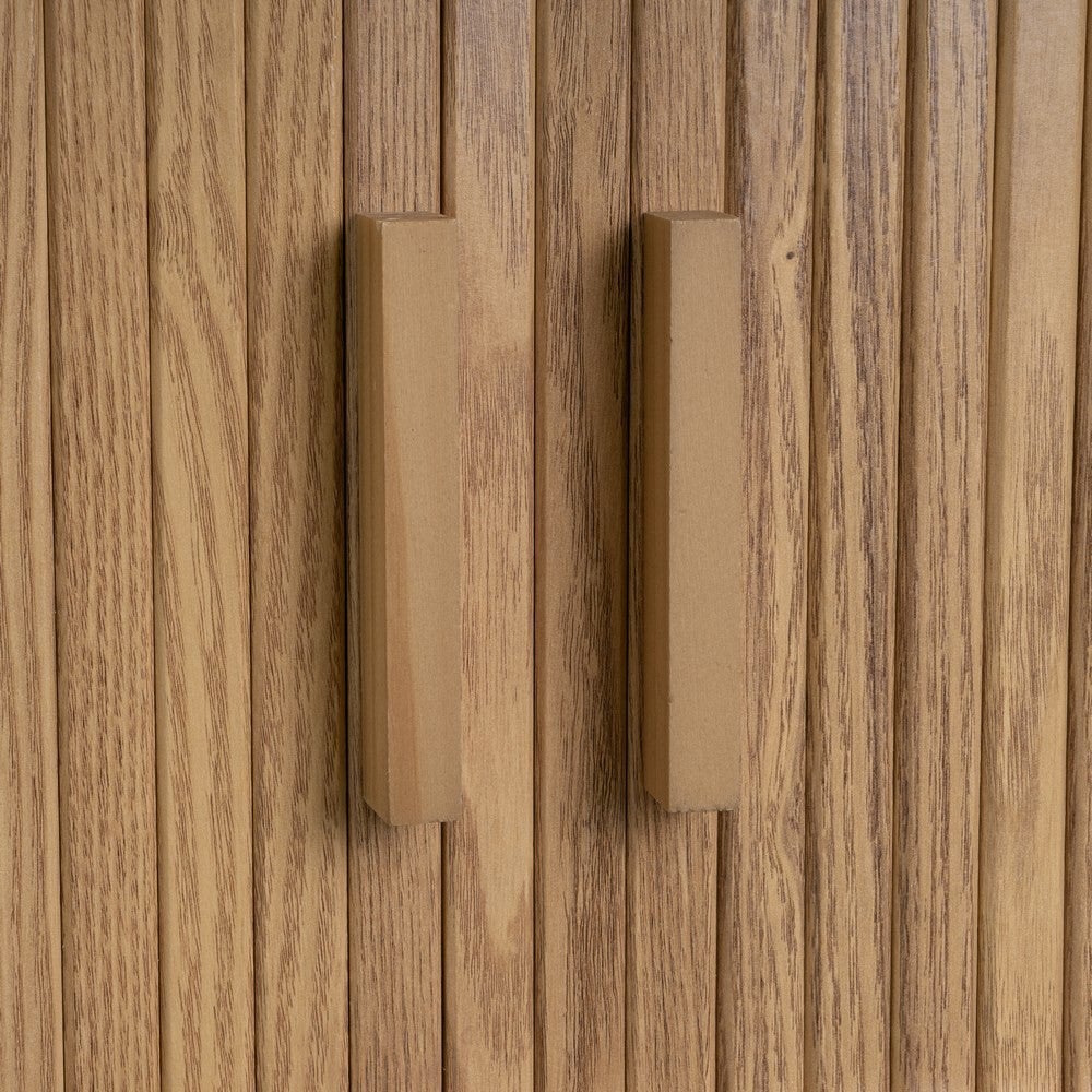 Set de 2 mesitas Elia de MDF color roble 2 puertas 40x40x53 cm