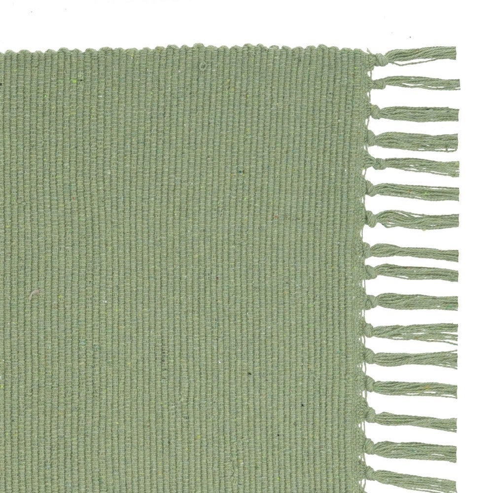 Set de 3 alfombras rectangulares verde azul y gris de algodón de 50x80cm