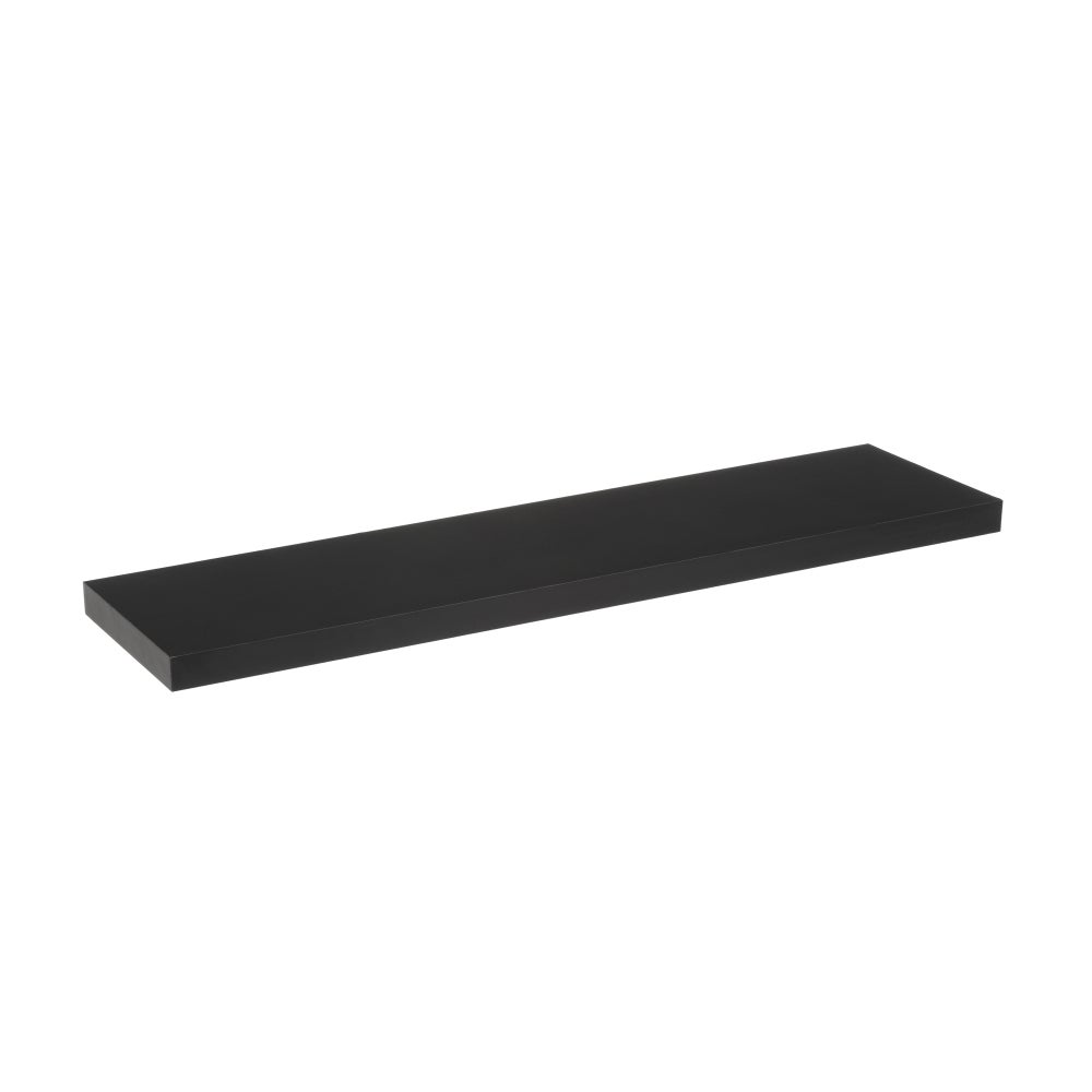 Set de 2 estantes de pared flotantes negros de 100x24 cm