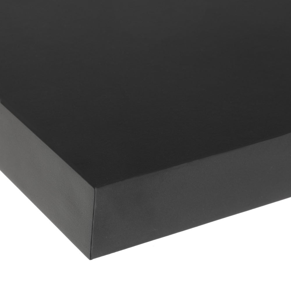 Set de 2 estantes de pared flotantes negros de 100x24 cm