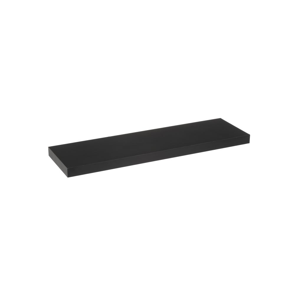 Set de 2 estantes de pared flotantes negros de 80x24 cm