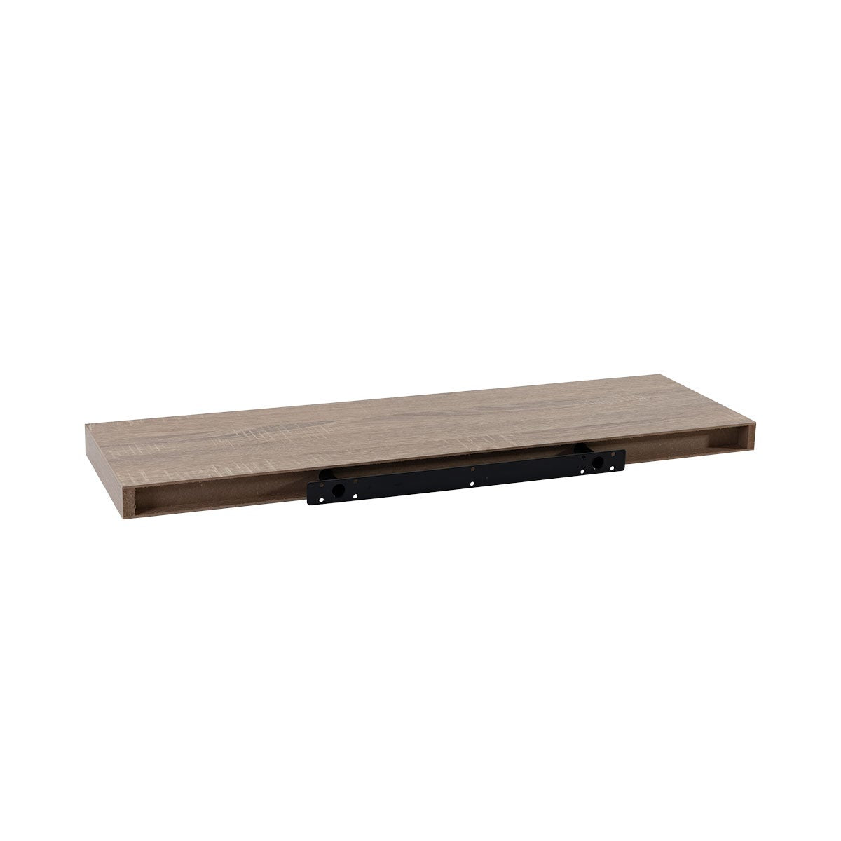 Set de 2 estantes de pared flotantes en tono natural de 80x24 cm