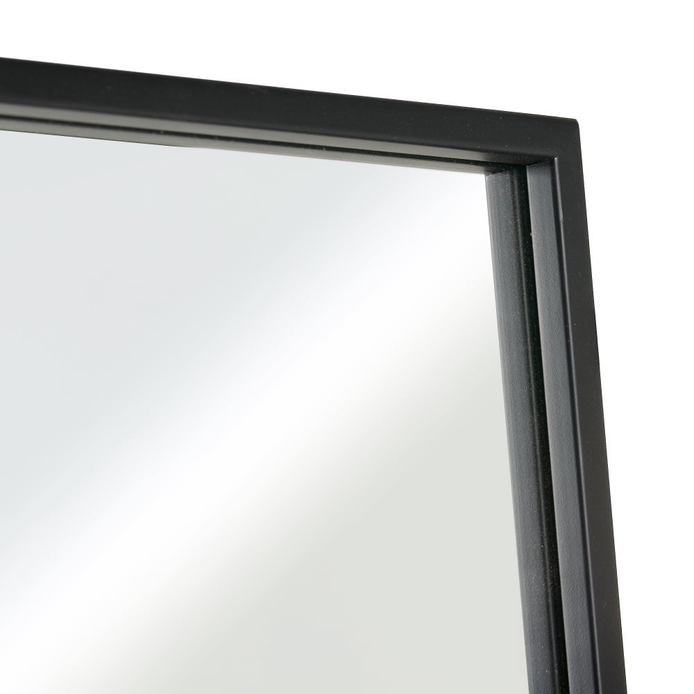 Espejo ventana grande negro de metal y cristal, de 90x180 cm
