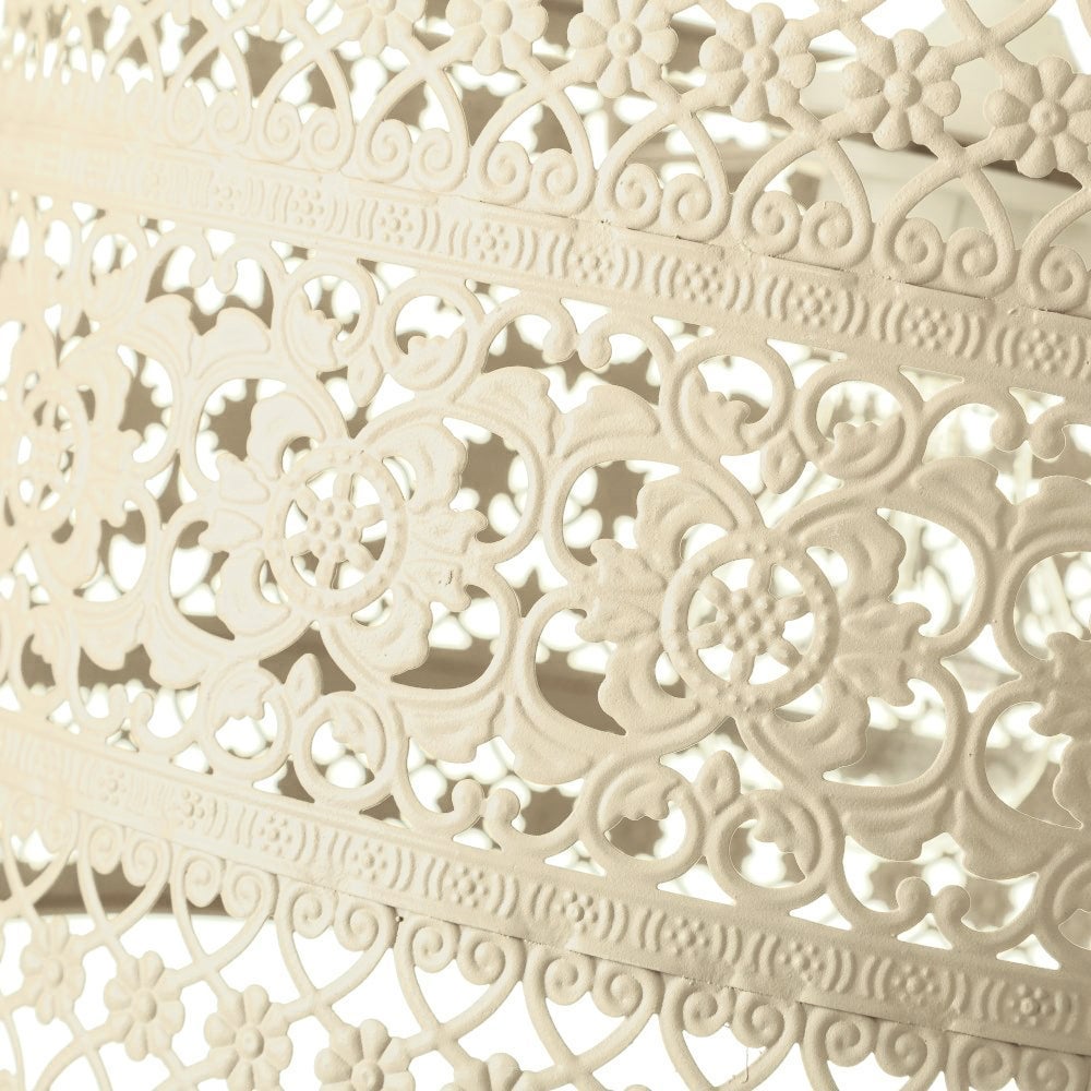Lámpara de techo de metal beige de 18x29x29 cm