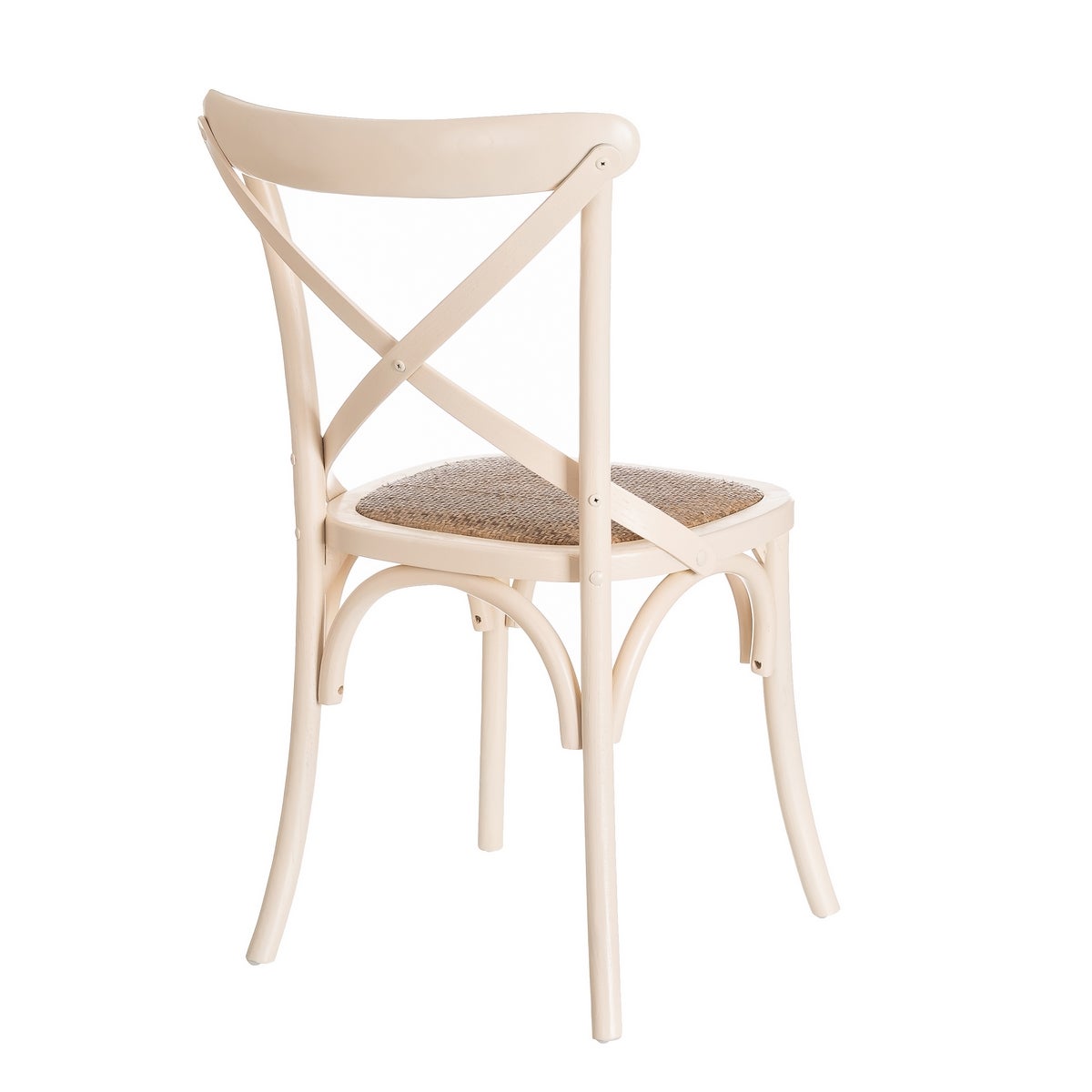 Silla aspas blanca de madera de olmo