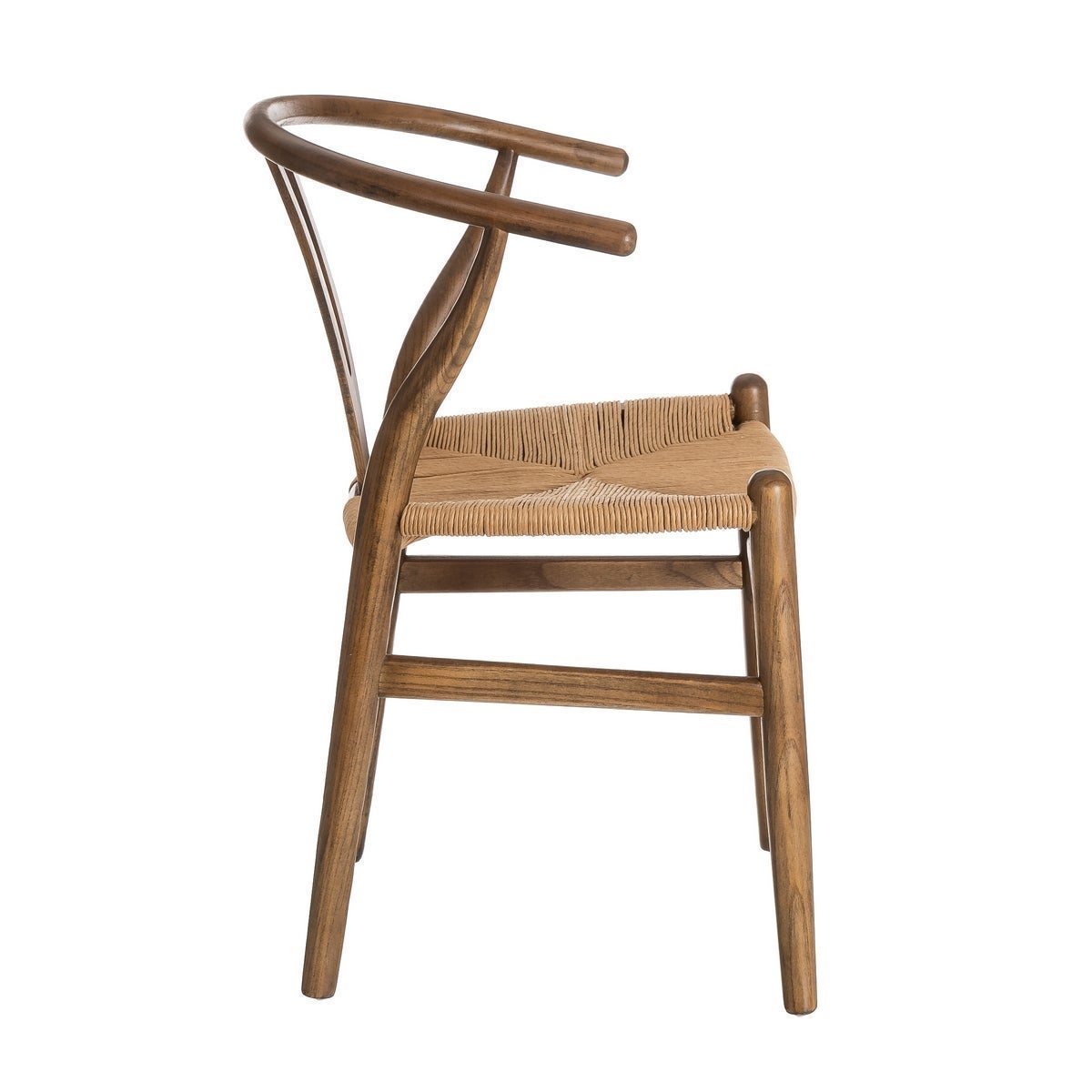 Silla marrón oscuro de madera de olmo