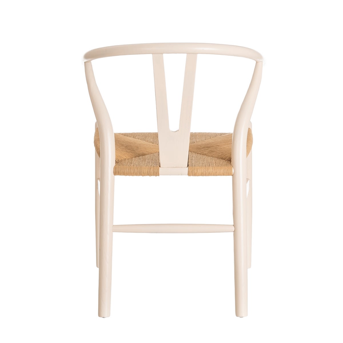 Silla blanca de madera de olmo