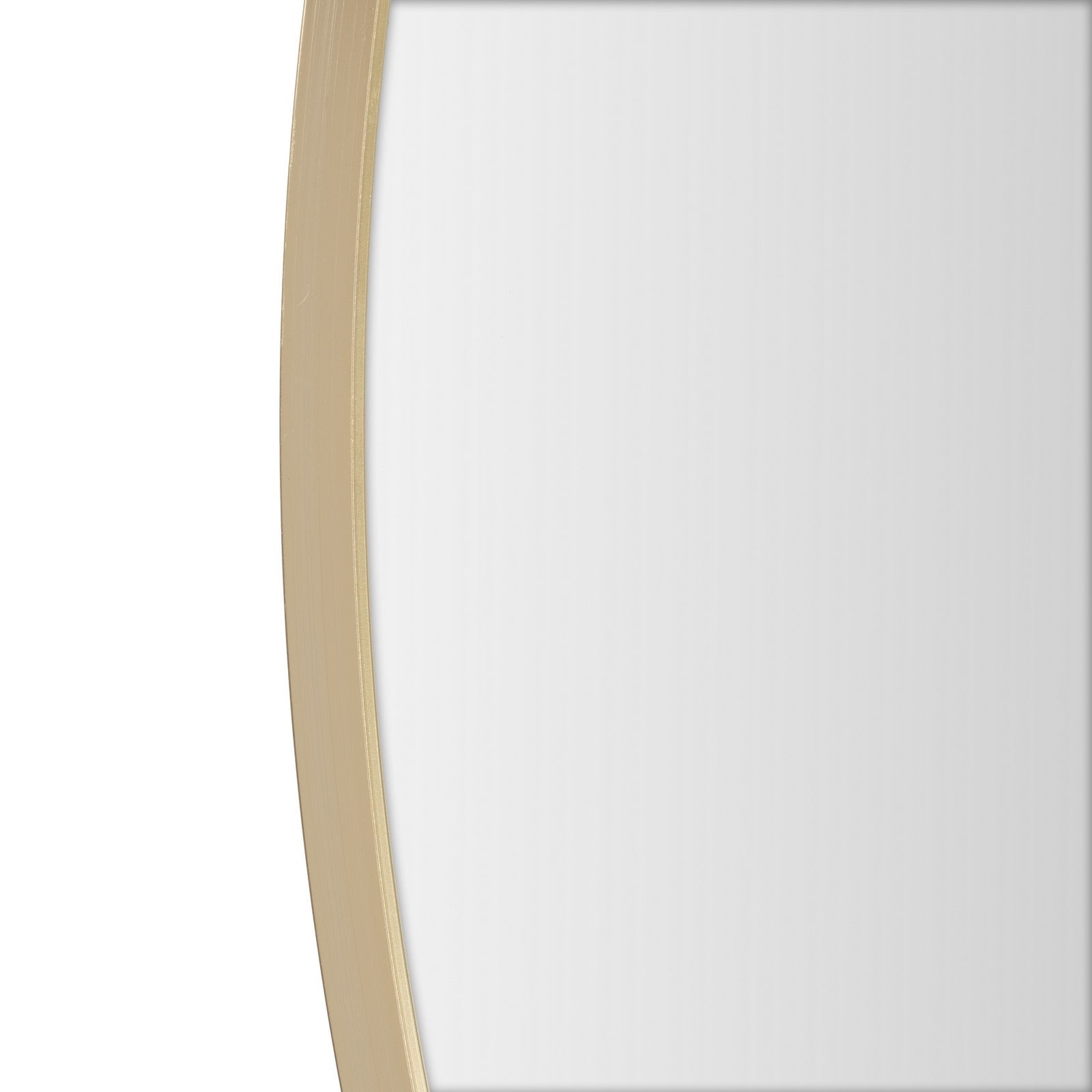 Espejo de pared redondo con marco de aluminio dorado de 80 cm
