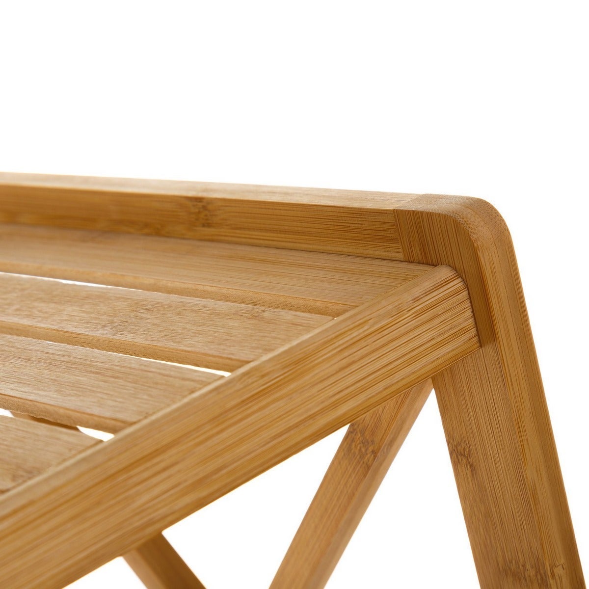 Estantería con 3 estantes laminados de bambú natural de 37x85 cm