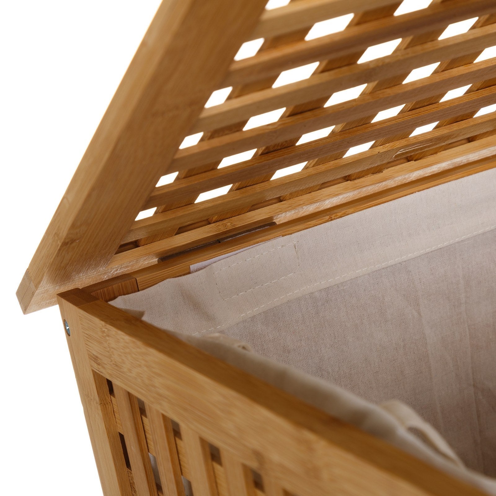 Cesto de Ropa nórdico marrón de bambíº para Cuarto de baí±o Basic -