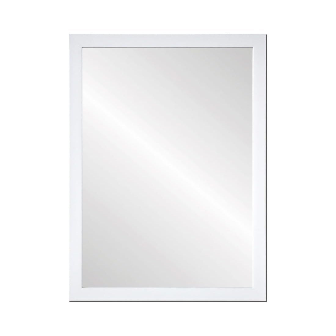 Espejo de pared rectangular blanco de plástico de 76x56 cm