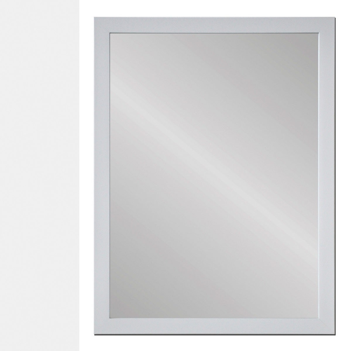 Espejo de pared rectangular blanco de plástico de 76x56 cm