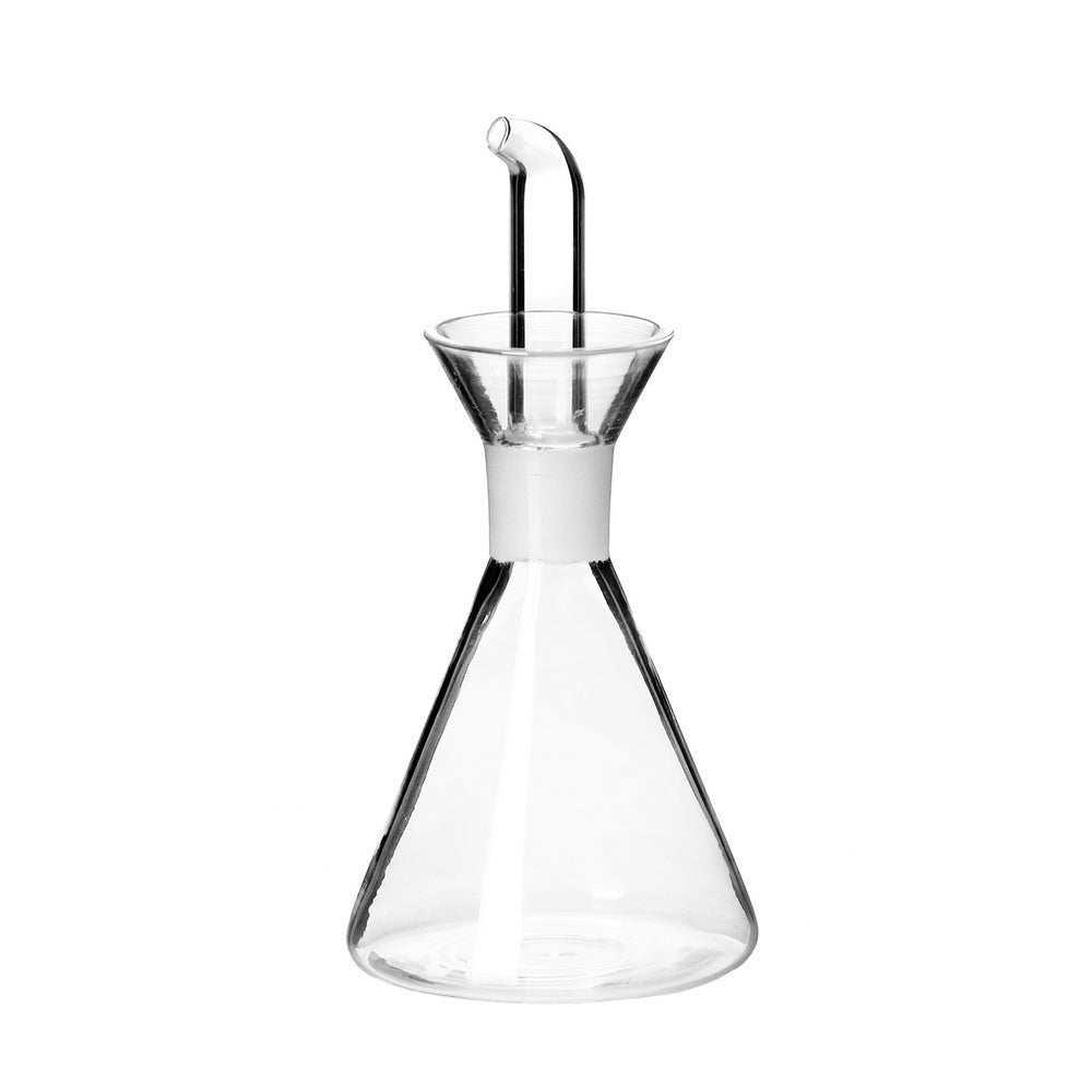 Aceitera antigoteo transparente de cristal 125 ml 7,5x7,5x17 cm