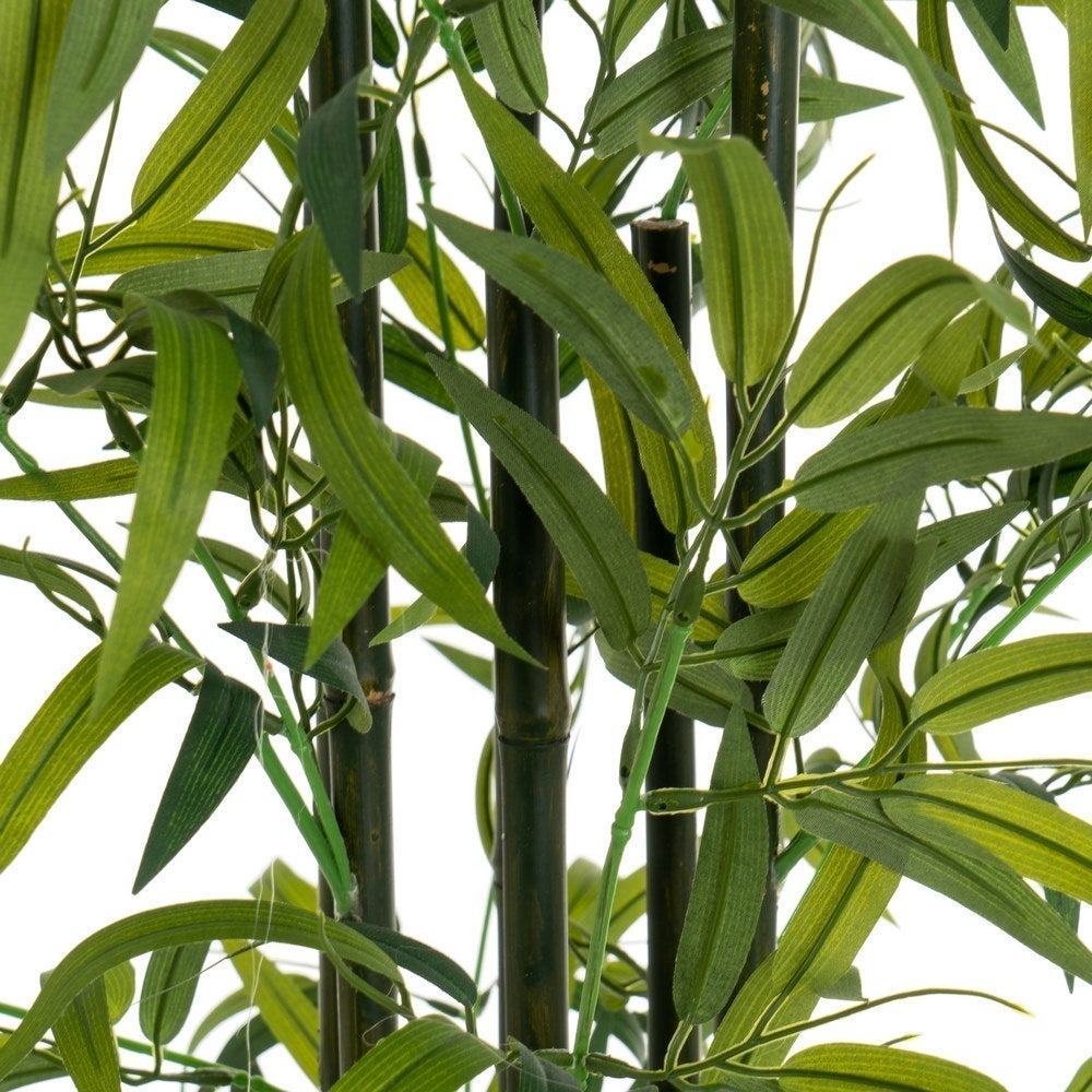 Planta artificial de bambú verde en maceta plástico 120 cm