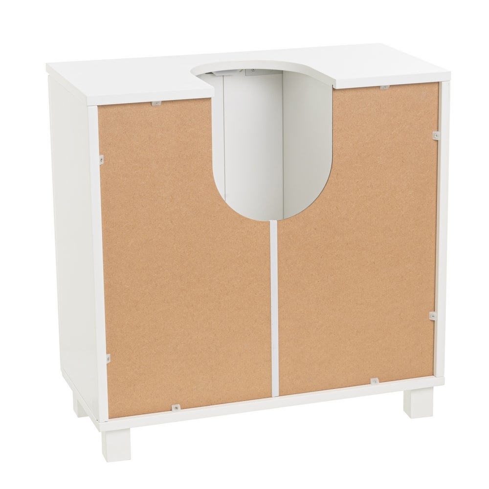 Mueble bajo lavabo blanco de madera con 2 puertas 60x30x60 cm