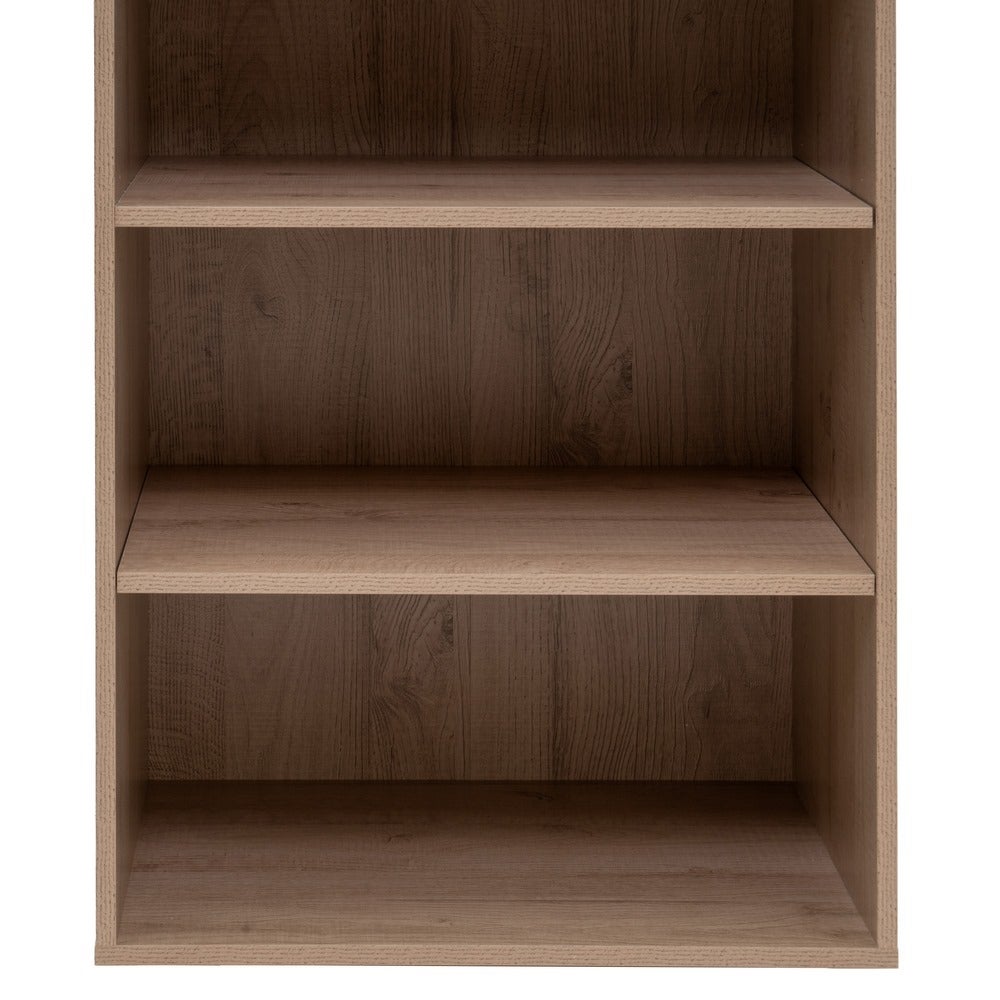 Armario modular natural de madera con 5 estantes 60x45x180 cm