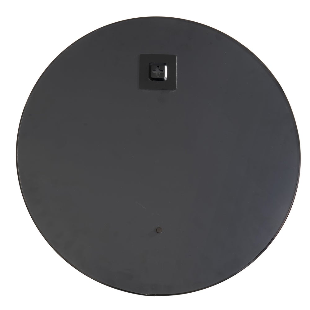 Espejo de pared redondo negro de metal y cristal de 49 cm