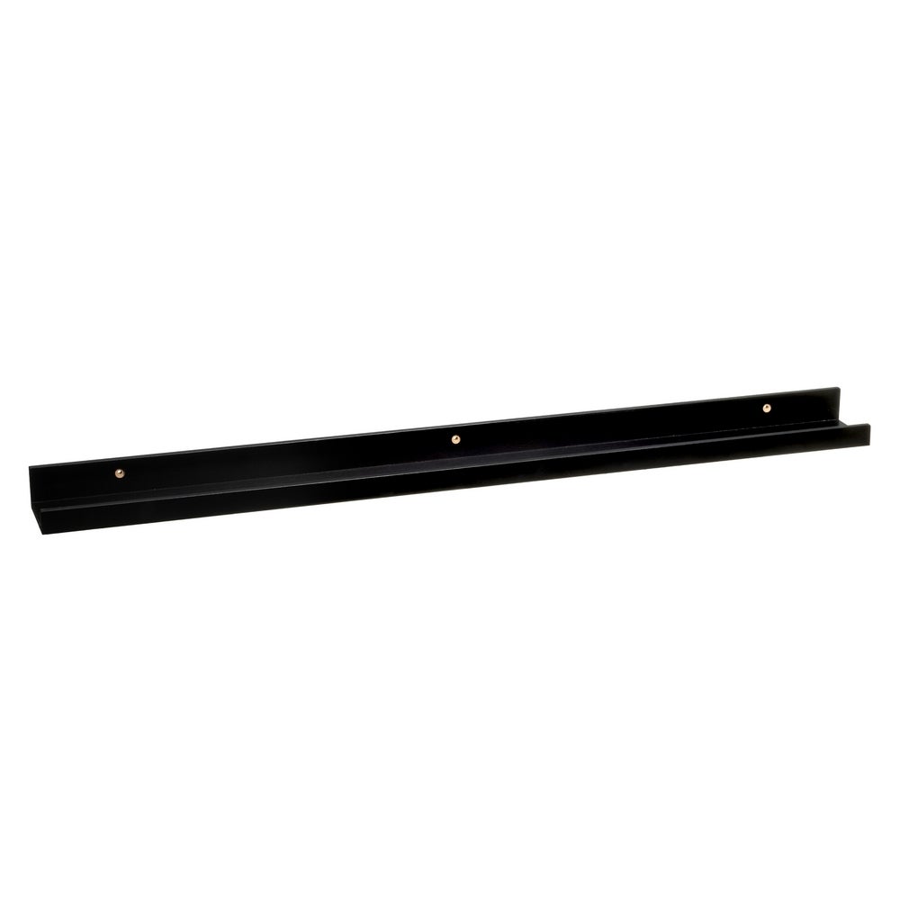 Estante repisa para cuadros de MDF negro de 100 cm