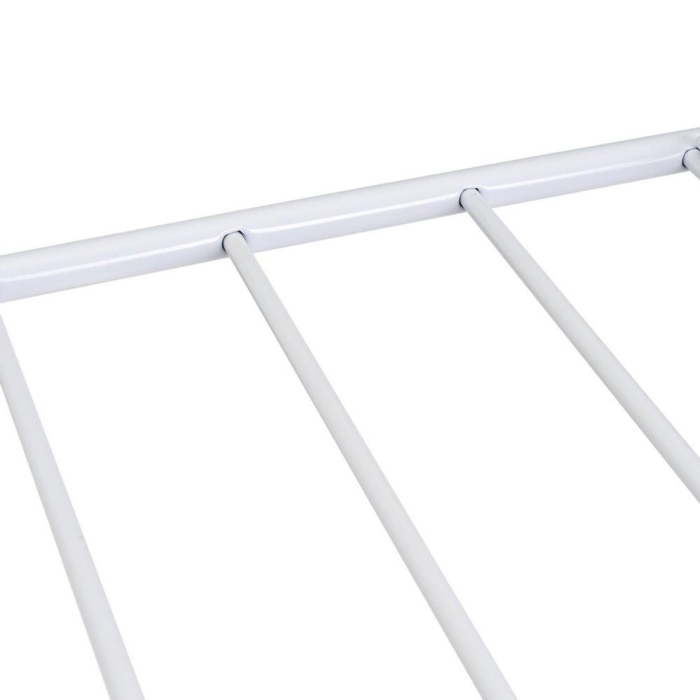 Tendedero plegable con 2 alas y estante inferior de metal blanco