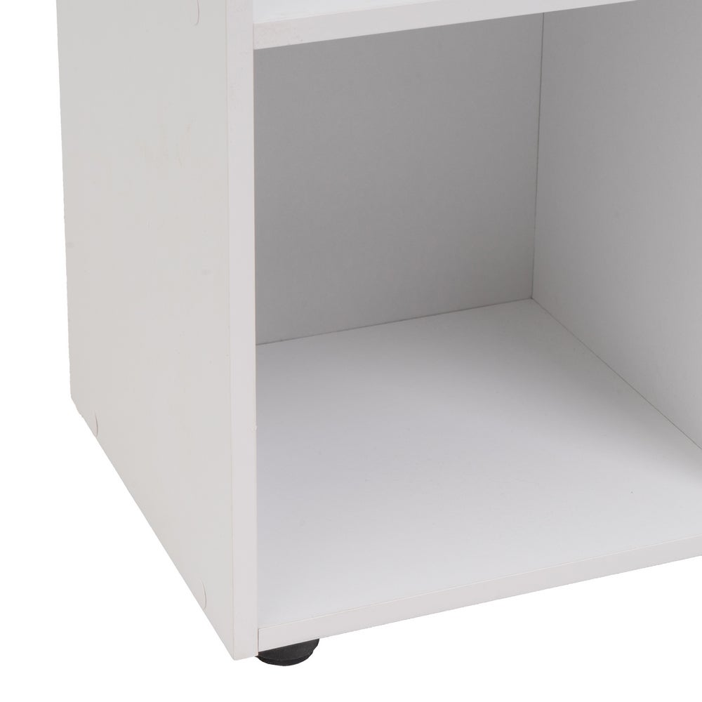 Estantería cubo con estantes de MDF blanca de 60x120 cm