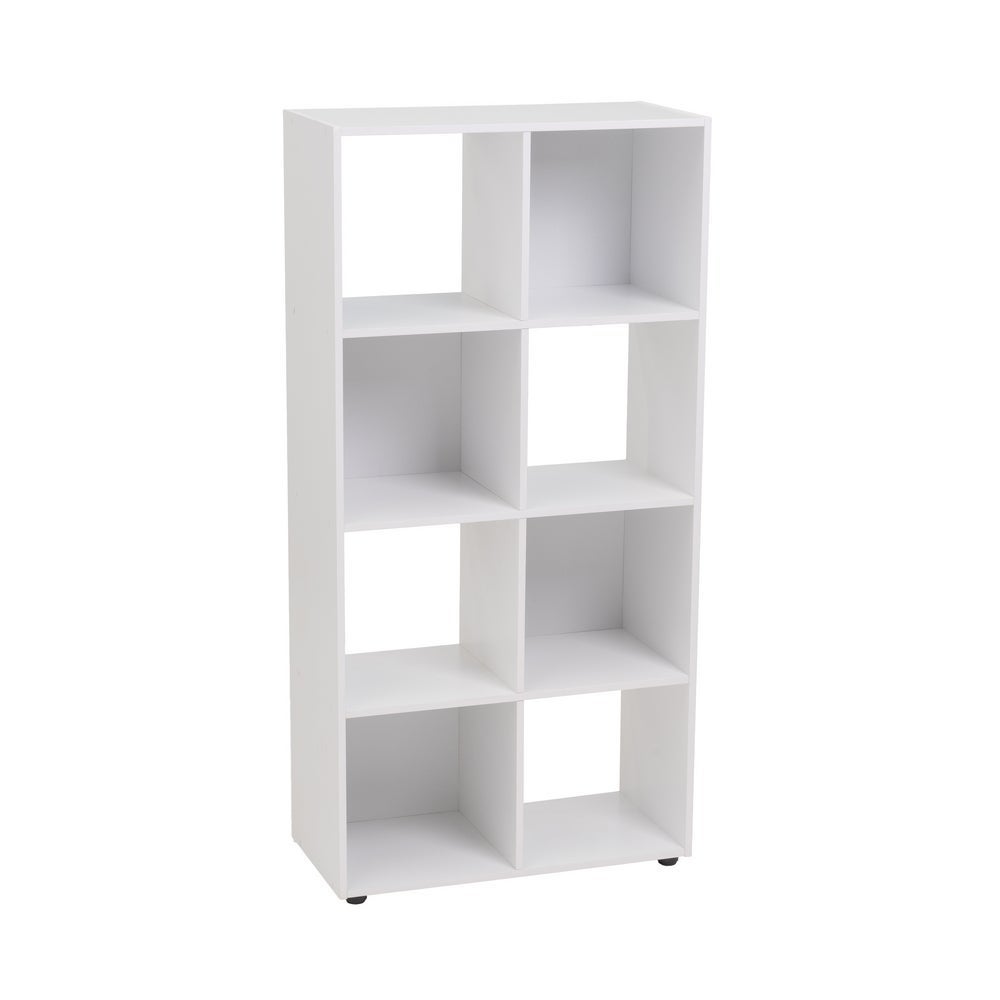 Estantería cubo con estantes de MDF blanca de 60x120 cm