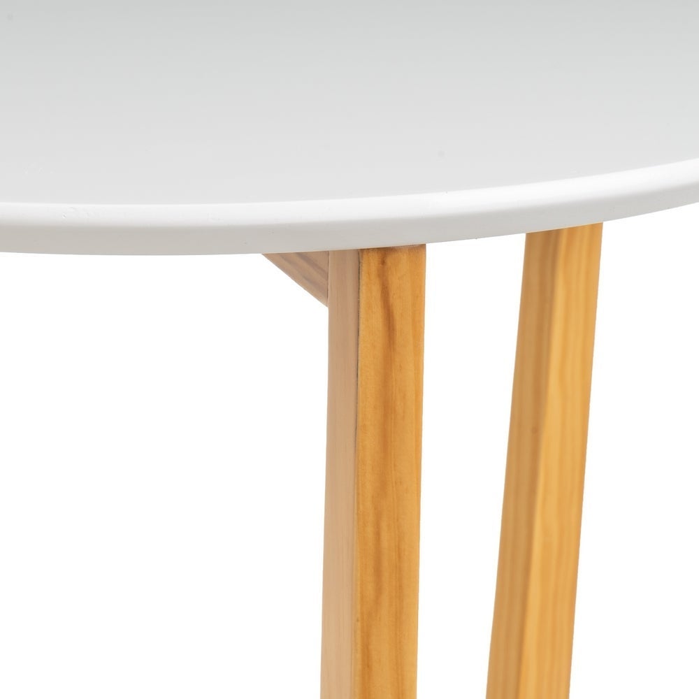 Mesa Auxiliar Blanca de Madera Laminada-Pino 45x45x60 cm
