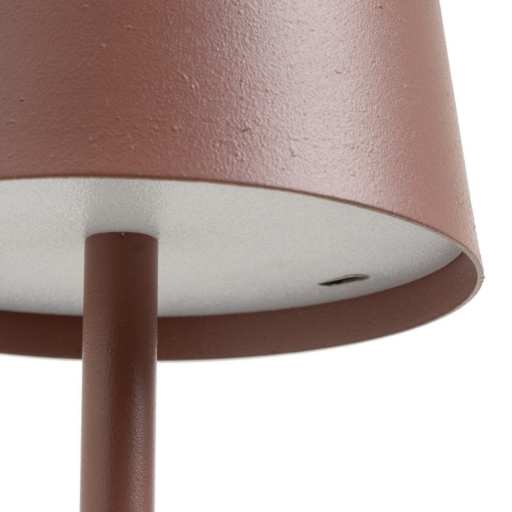 Lámpara LED de metal terracota de 27 cm
