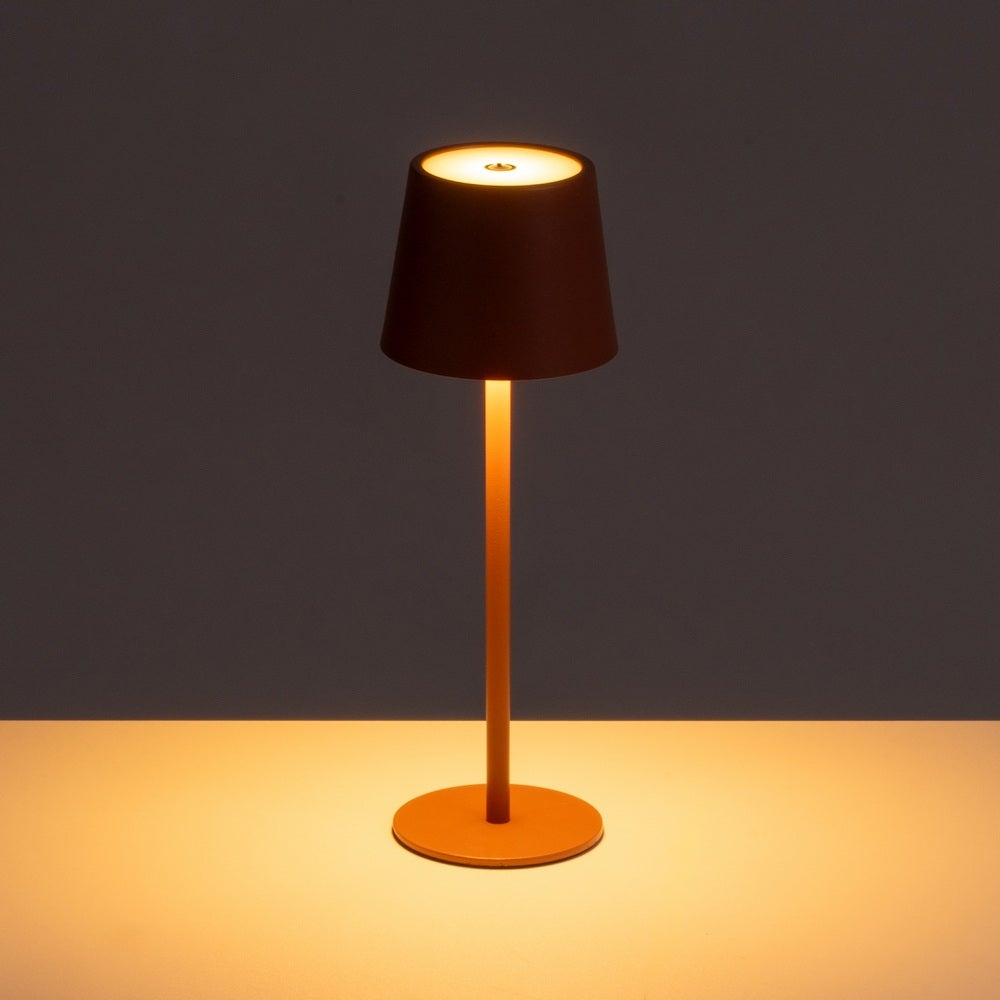 Lámpara LED de metal terracota de 27 cm