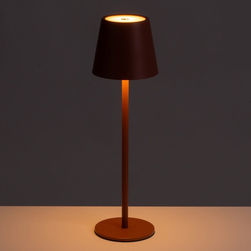 Lámpara LED de metal terracota de 37 cm