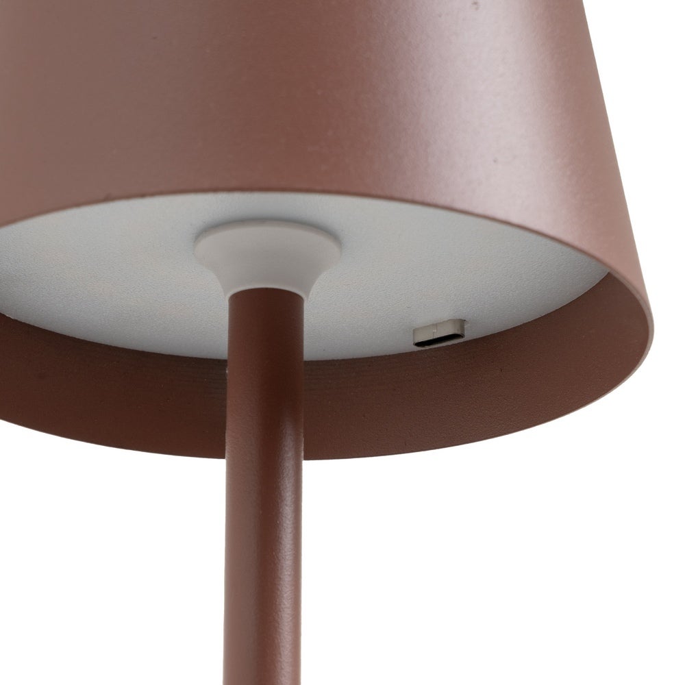 Lámpara LED de metal terracota de 37 cm