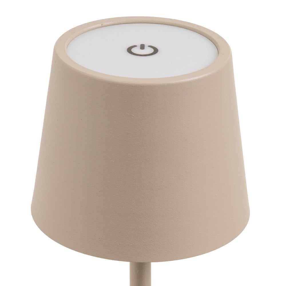 Lámpara LED de metal greige de 27 cm